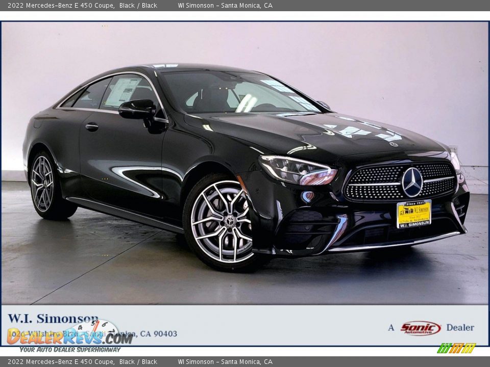 2022 Mercedes-Benz E 450 Coupe Black / Black Photo #1