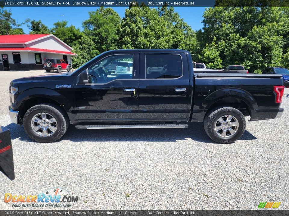 2016 Ford F150 XLT SuperCrew 4x4 Shadow Black / Medium Light Camel Photo #2