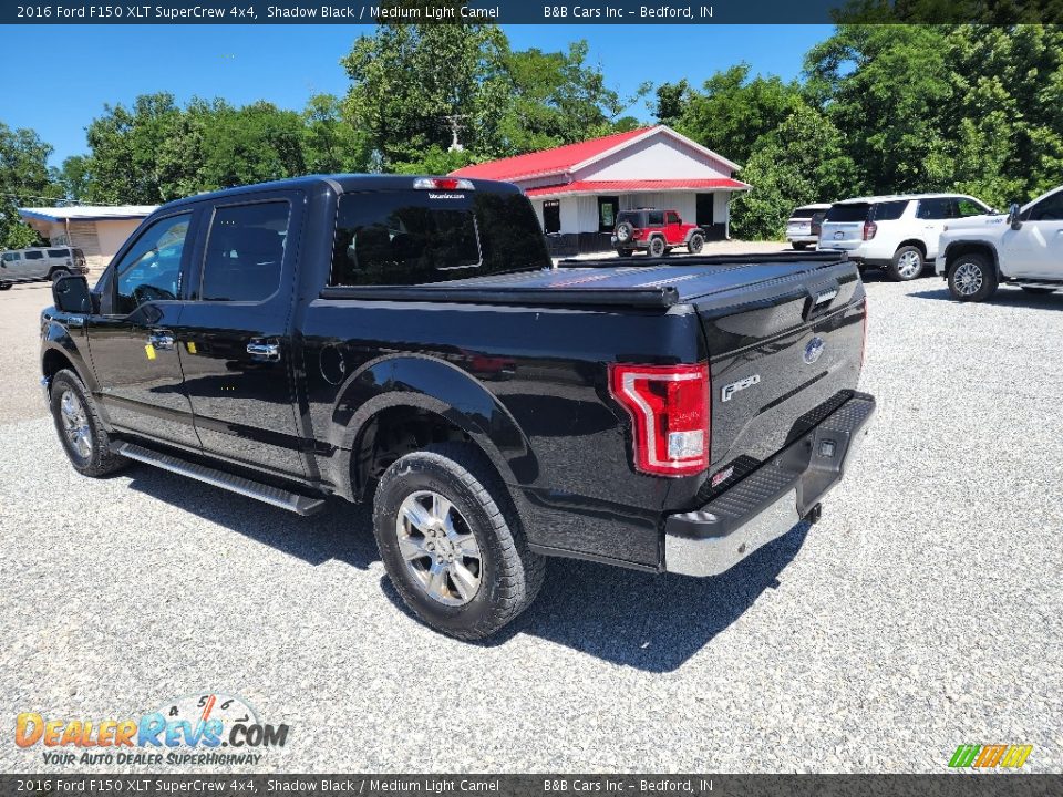 2016 Ford F150 XLT SuperCrew 4x4 Shadow Black / Medium Light Camel Photo #3