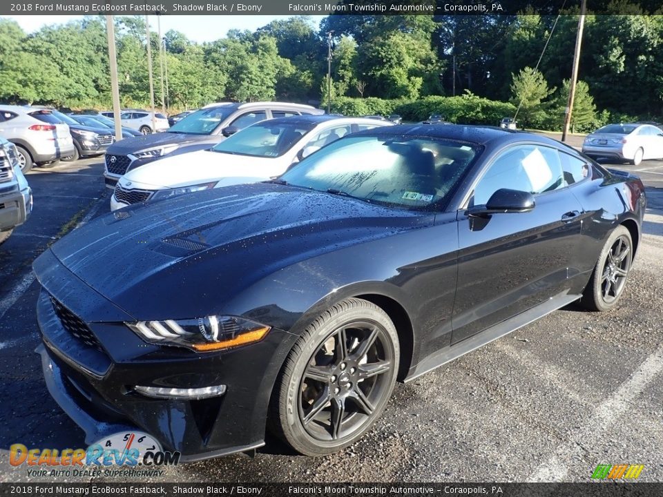 2018 Ford Mustang EcoBoost Fastback Shadow Black / Ebony Photo #1