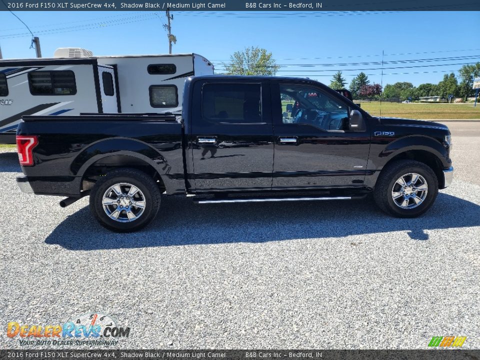 2016 Ford F150 XLT SuperCrew 4x4 Shadow Black / Medium Light Camel Photo #6