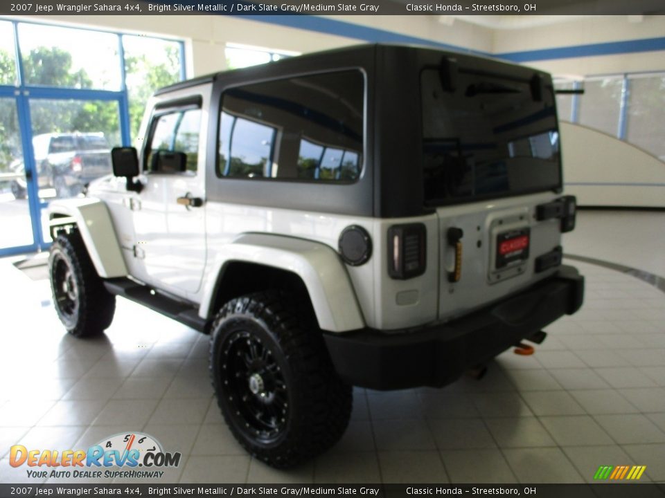 2007 Jeep Wrangler Sahara 4x4 Bright Silver Metallic / Dark Slate Gray/Medium Slate Gray Photo #9