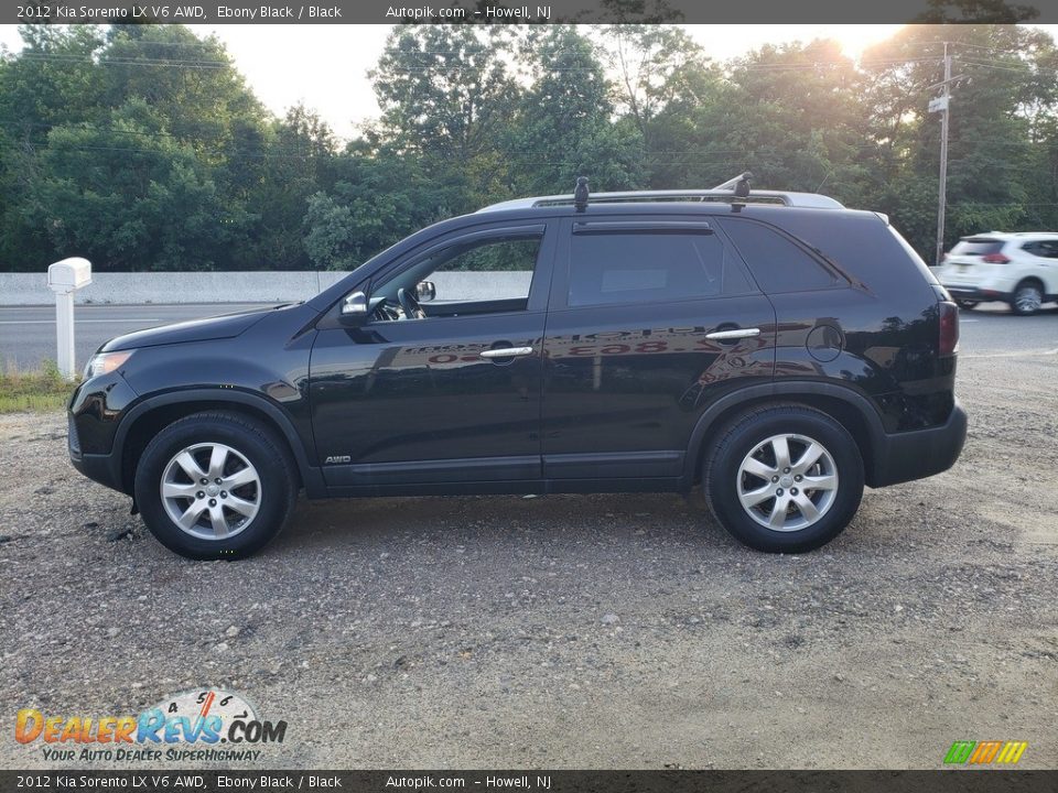 2012 Kia Sorento LX V6 AWD Ebony Black / Black Photo #4