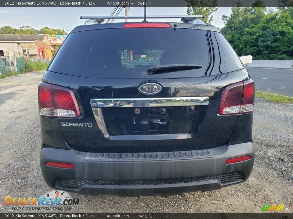 2012 Kia Sorento LX V6 AWD Ebony Black / Black Photo #6