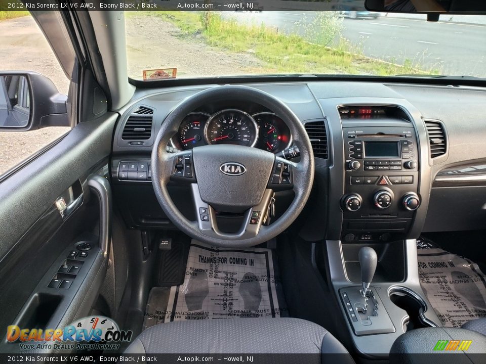 2012 Kia Sorento LX V6 AWD Ebony Black / Black Photo #15