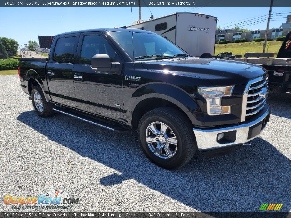 2016 Ford F150 XLT SuperCrew 4x4 Shadow Black / Medium Light Camel Photo #33