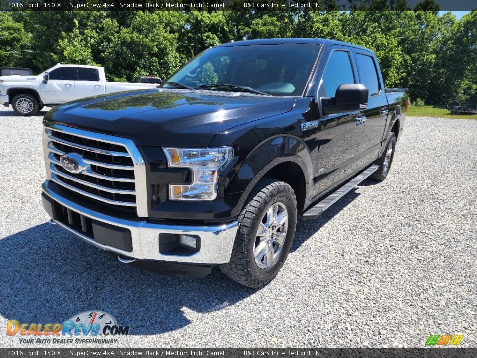 2016 Ford F150 XLT SuperCrew 4x4 Shadow Black / Medium Light Camel Photo #34