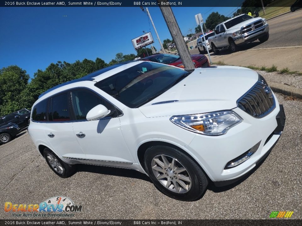 2016 Buick Enclave Leather AWD Summit White / Ebony/Ebony Photo #2