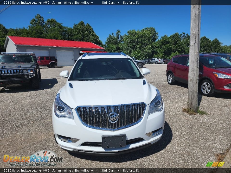 2016 Buick Enclave Leather AWD Summit White / Ebony/Ebony Photo #3