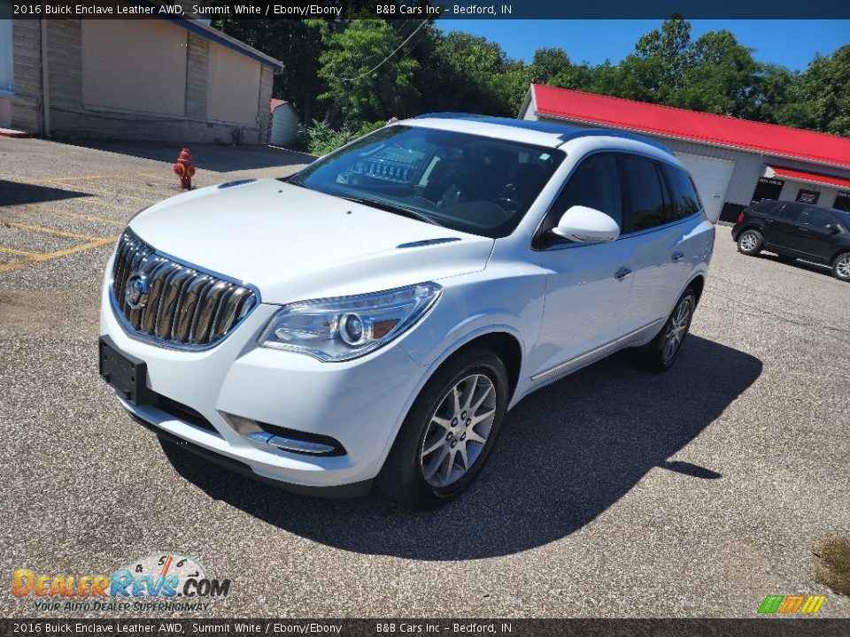 2016 Buick Enclave Leather AWD Summit White / Ebony/Ebony Photo #4