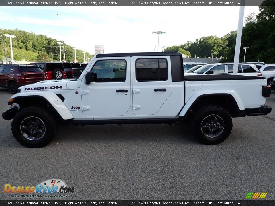 2020 Jeep Gladiator Rubicon 4x4 Bright White / Black/Dark Saddle Photo #2