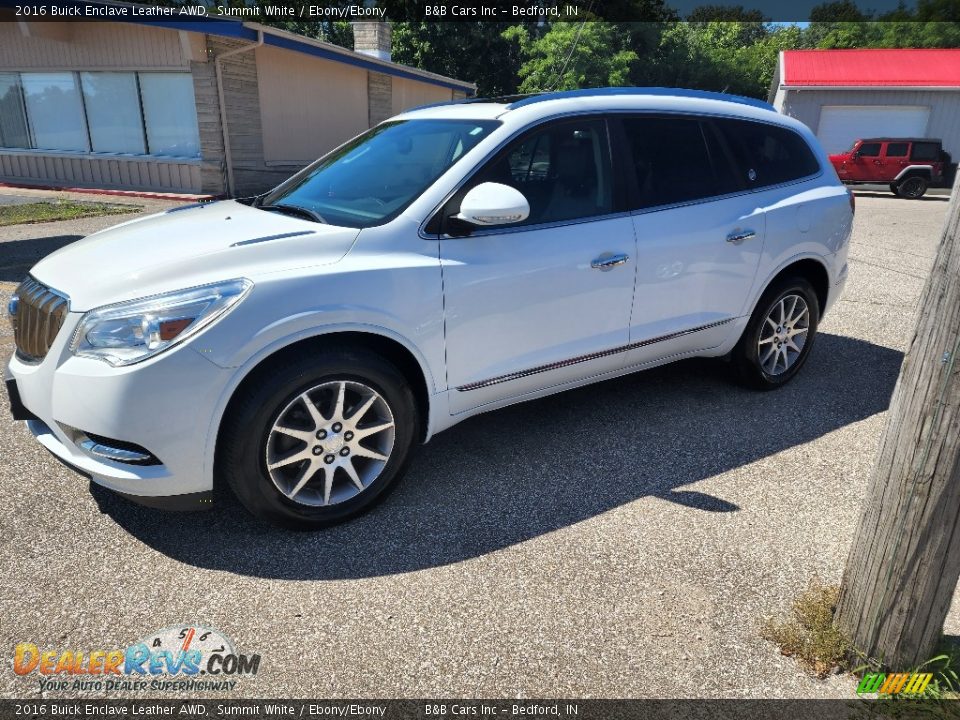 2016 Buick Enclave Leather AWD Summit White / Ebony/Ebony Photo #5