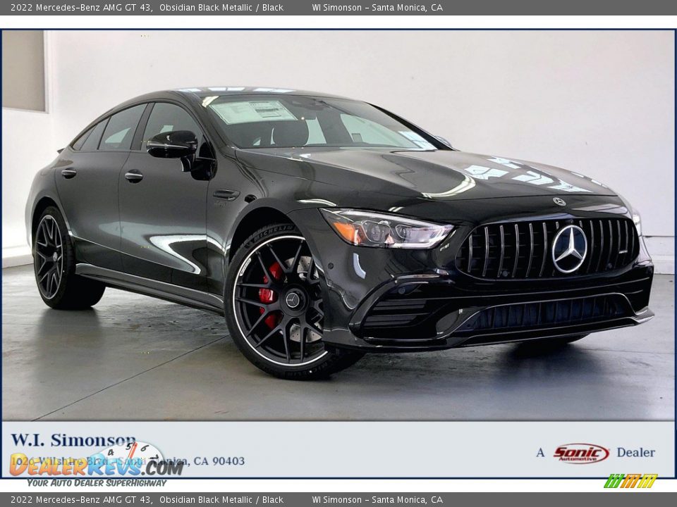 2022 Mercedes-Benz AMG GT 43 Obsidian Black Metallic / Black Photo #1