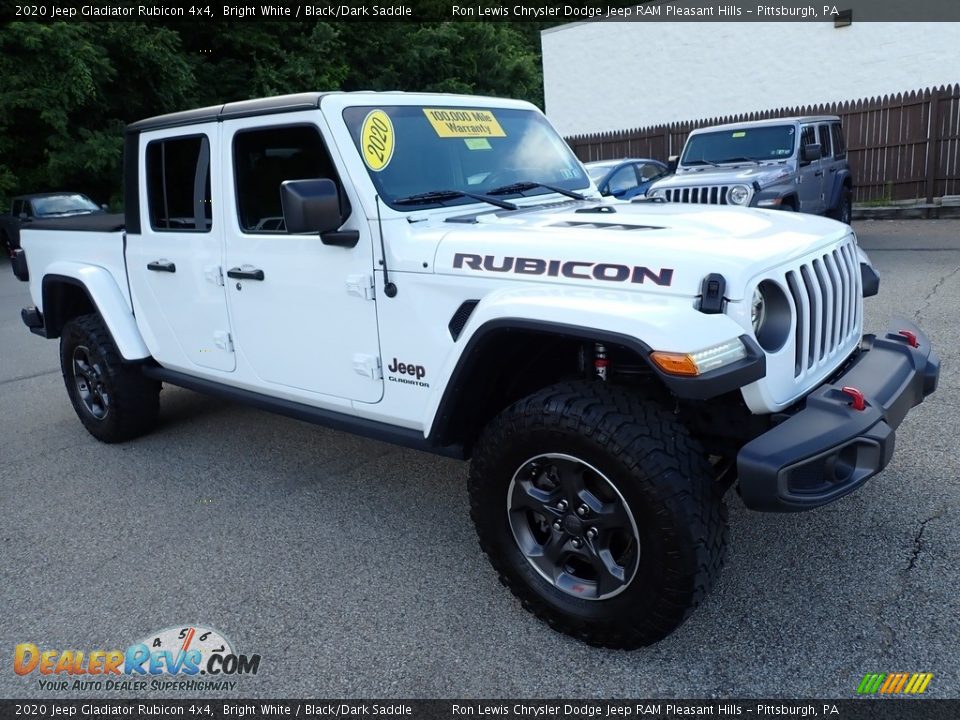 2020 Jeep Gladiator Rubicon 4x4 Bright White / Black/Dark Saddle Photo #8