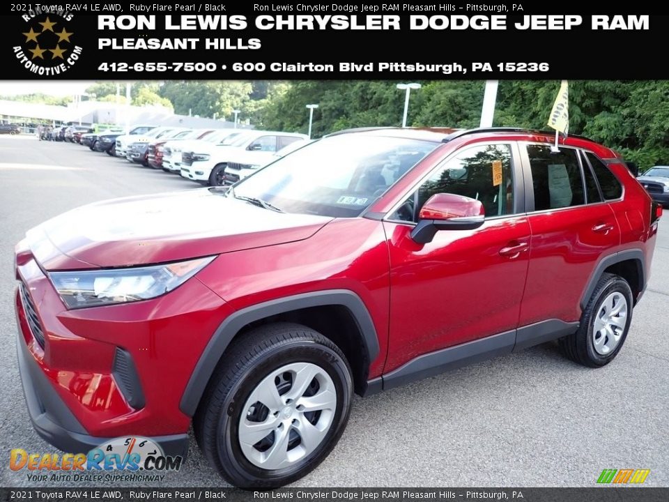 2021 Toyota RAV4 LE AWD Ruby Flare Pearl / Black Photo #1