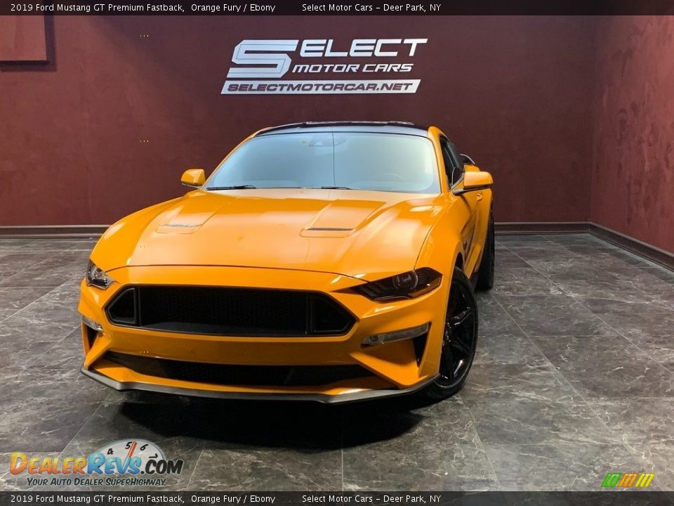 2019 Ford Mustang GT Premium Fastback Orange Fury / Ebony Photo #1