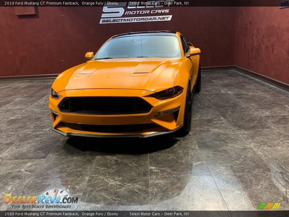 2019 Ford Mustang GT Premium Fastback Orange Fury / Ebony Photo #2