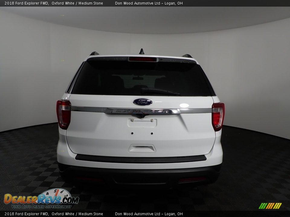 2018 Ford Explorer FWD Oxford White / Medium Stone Photo #6