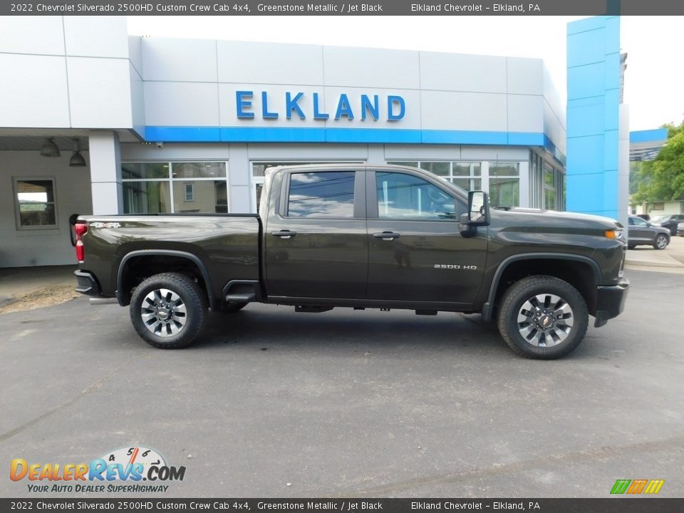 2022 Chevrolet Silverado 2500HD Custom Crew Cab 4x4 Greenstone Metallic / Jet Black Photo #2