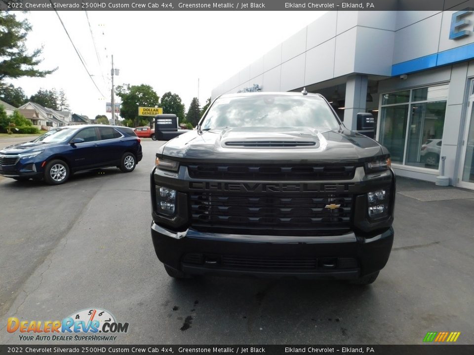 2022 Chevrolet Silverado 2500HD Custom Crew Cab 4x4 Greenstone Metallic / Jet Black Photo #8