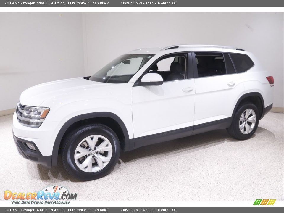 2019 Volkswagen Atlas SE 4Motion Pure White / Titan Black Photo #3