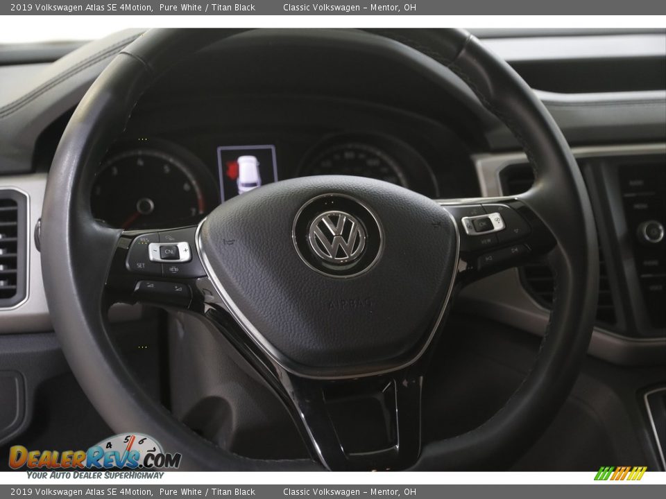 2019 Volkswagen Atlas SE 4Motion Pure White / Titan Black Photo #7