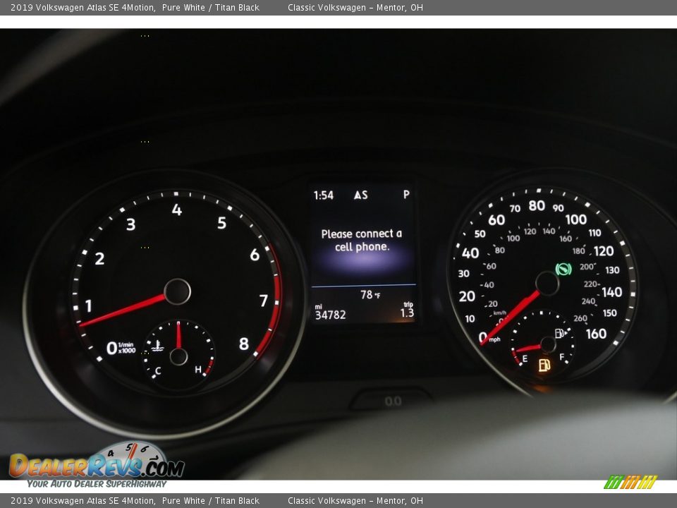 2019 Volkswagen Atlas SE 4Motion Pure White / Titan Black Photo #8