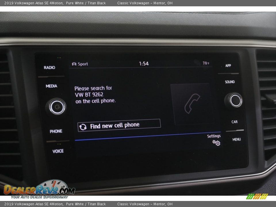 2019 Volkswagen Atlas SE 4Motion Pure White / Titan Black Photo #11