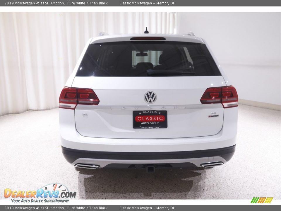 2019 Volkswagen Atlas SE 4Motion Pure White / Titan Black Photo #19