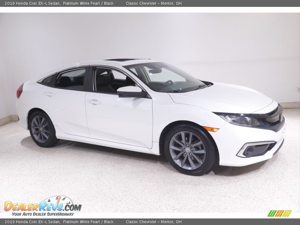 2019 Honda Civic EX-L Sedan Platinum White Pearl / Black Photo #1