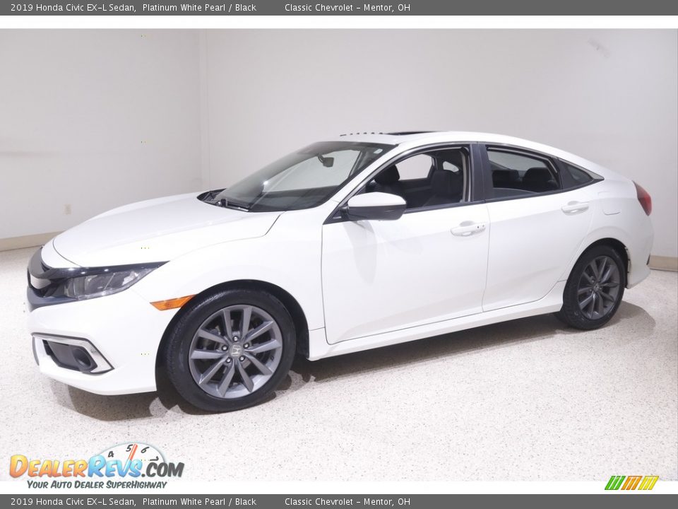 2019 Honda Civic EX-L Sedan Platinum White Pearl / Black Photo #3