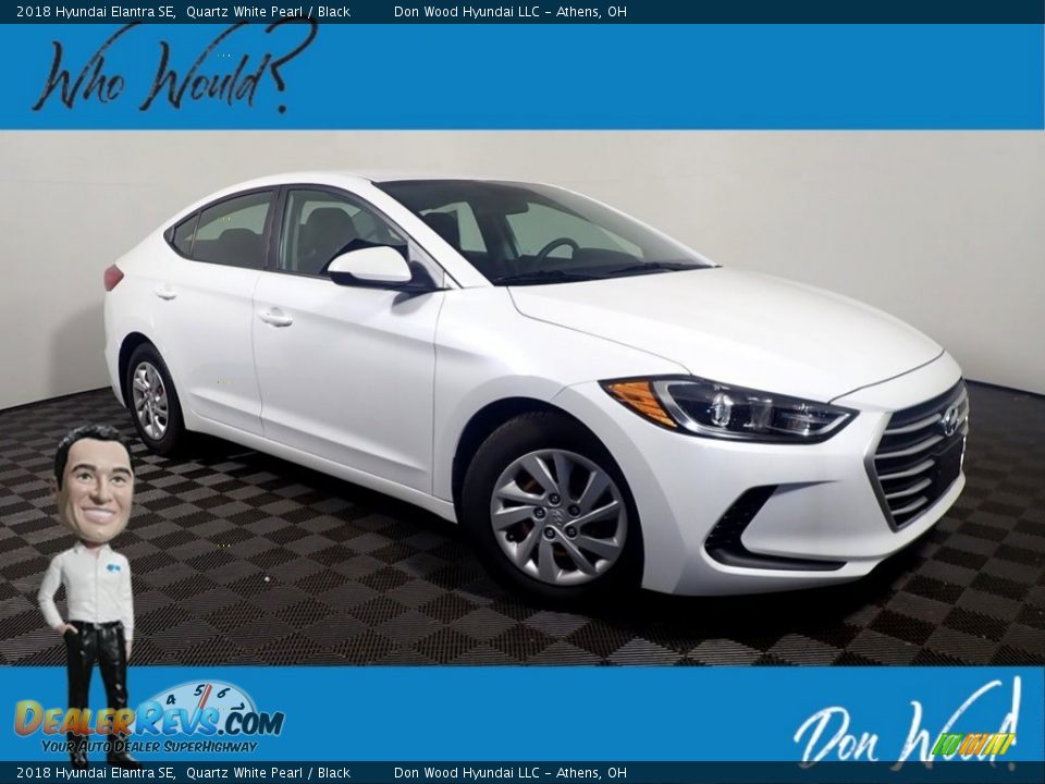2018 Hyundai Elantra SE Quartz White Pearl / Black Photo #1