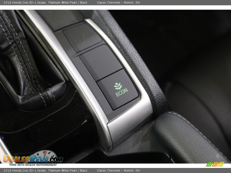 2019 Honda Civic EX-L Sedan Platinum White Pearl / Black Photo #14