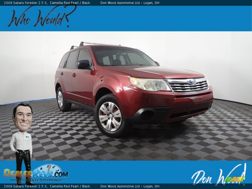 2009 Subaru Forester 2.5 X Camellia Red Pearl / Black Photo #1
