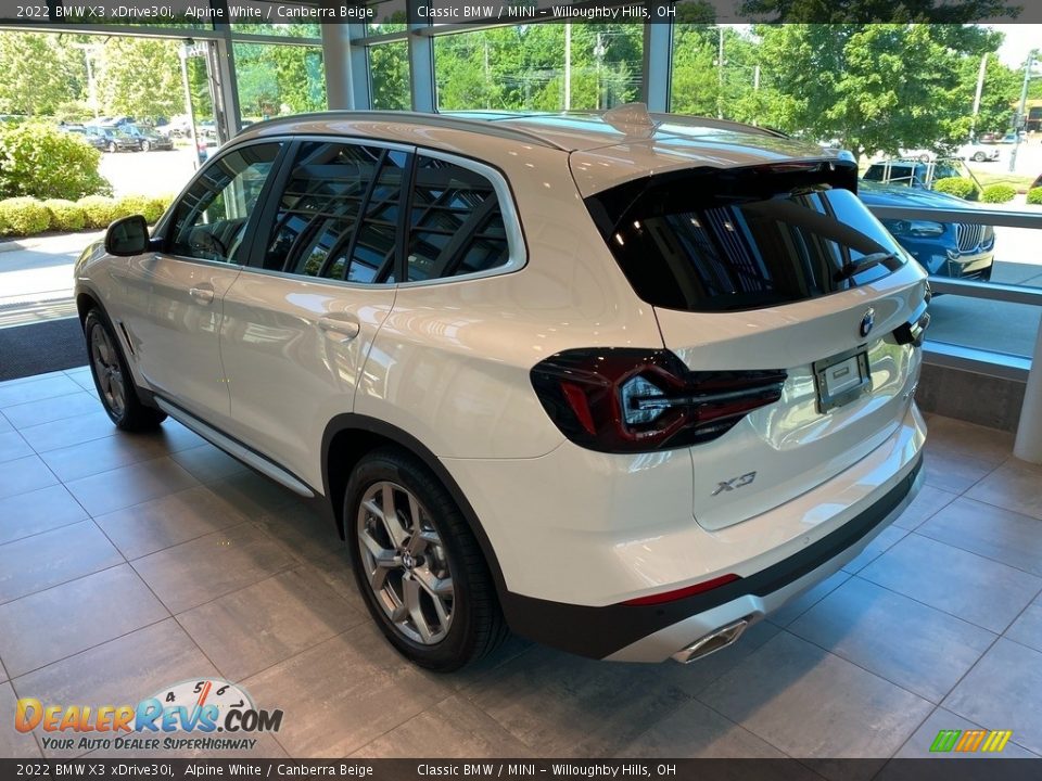 2022 BMW X3 xDrive30i Alpine White / Canberra Beige Photo #2