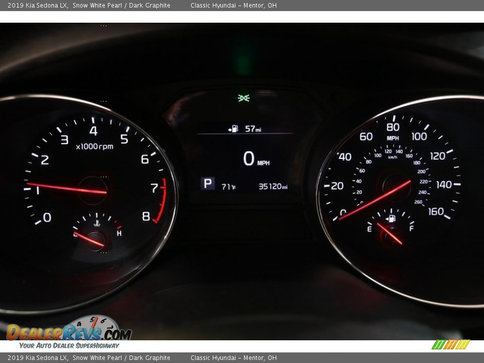 2019 Kia Sedona LX Snow White Pearl / Dark Graphite Photo #8