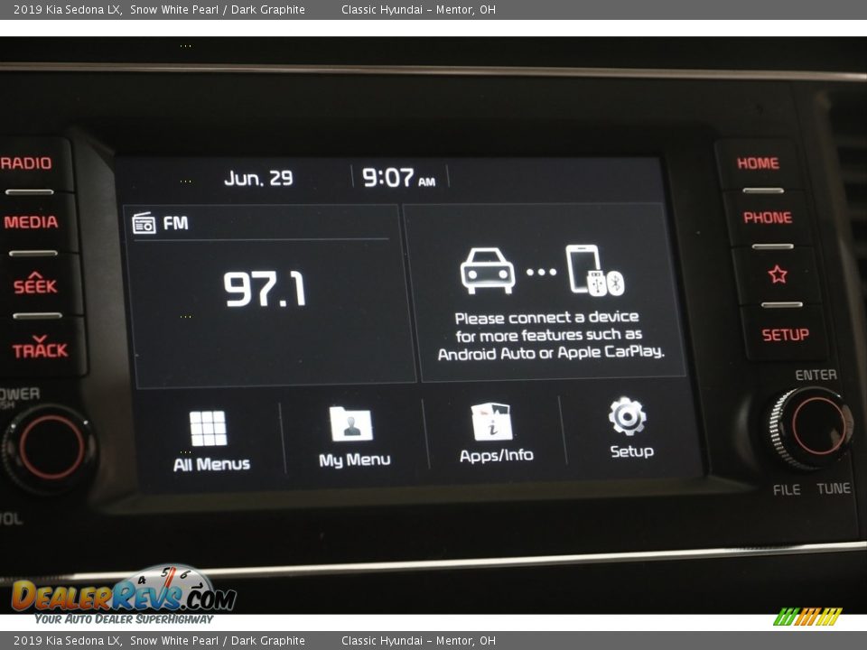 2019 Kia Sedona LX Snow White Pearl / Dark Graphite Photo #10