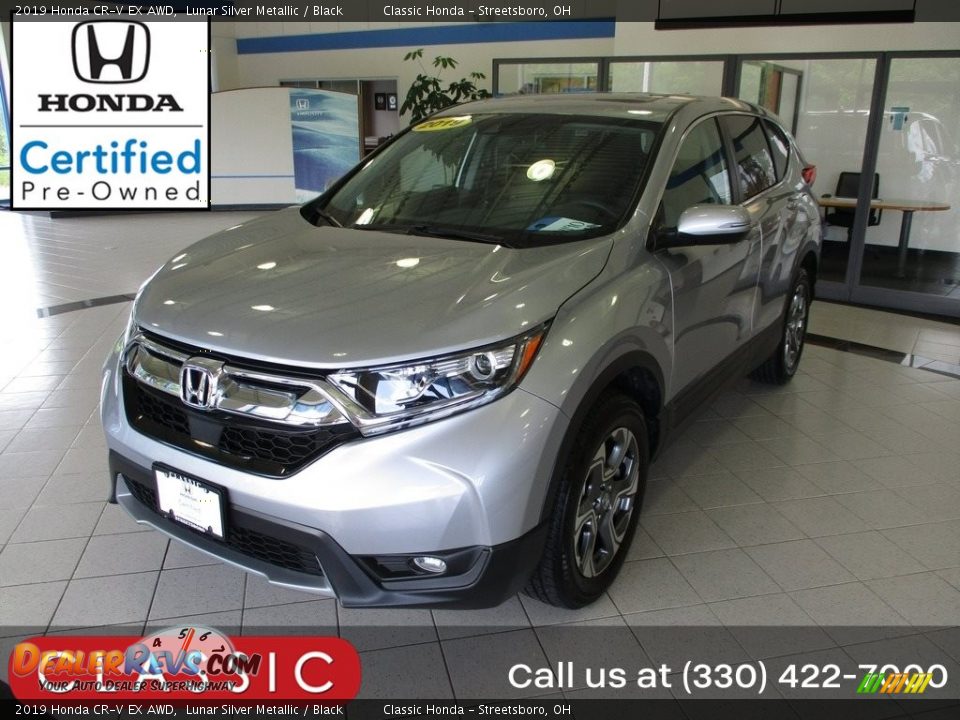 2019 Honda CR-V EX AWD Lunar Silver Metallic / Black Photo #1