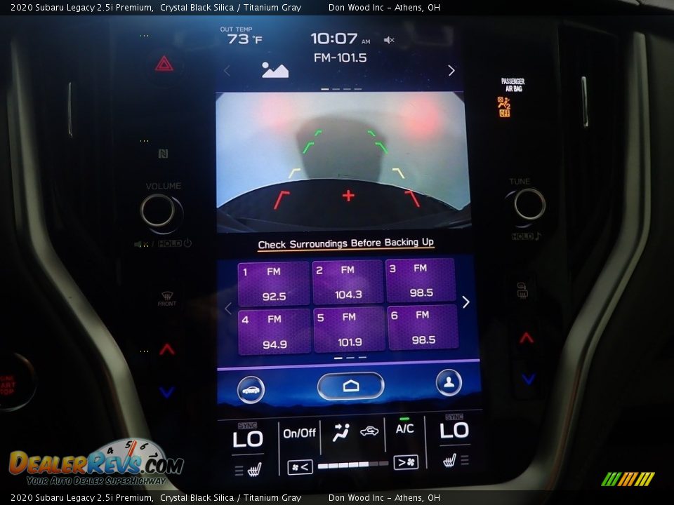 2020 Subaru Legacy 2.5i Premium Crystal Black Silica / Titanium Gray Photo #5