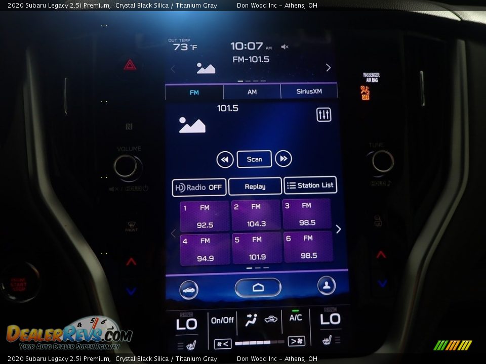 2020 Subaru Legacy 2.5i Premium Crystal Black Silica / Titanium Gray Photo #29