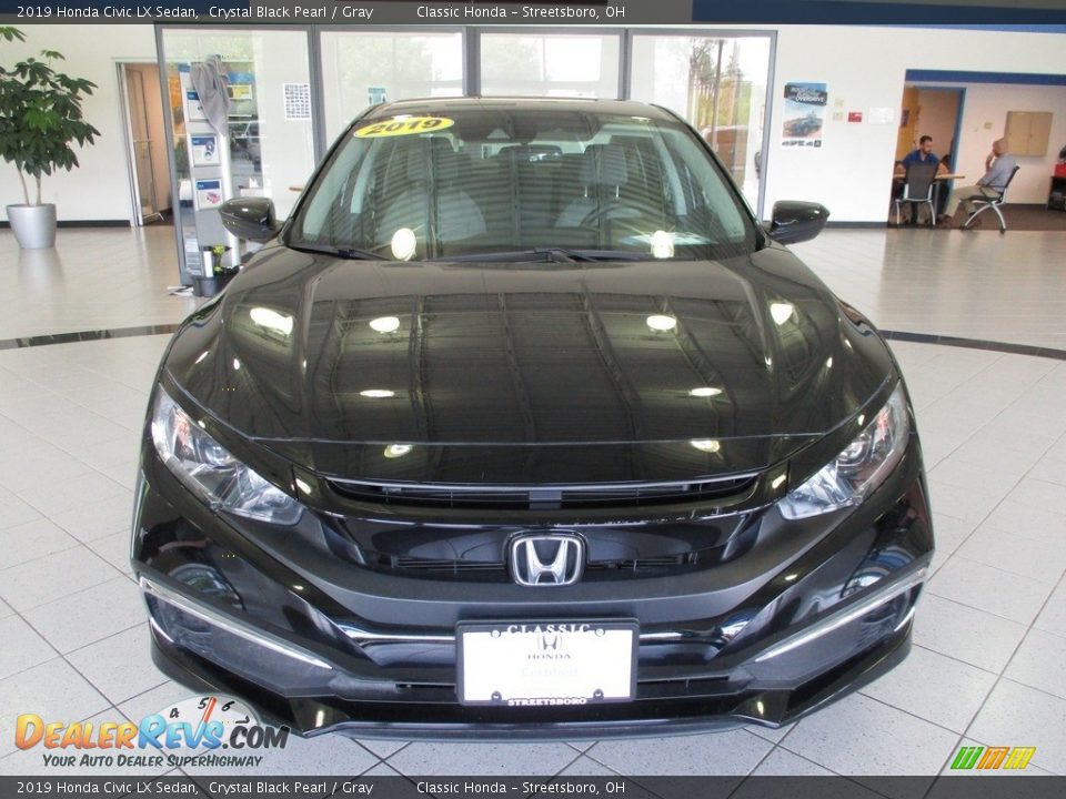 2019 Honda Civic LX Sedan Crystal Black Pearl / Gray Photo #2