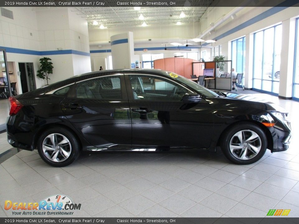2019 Honda Civic LX Sedan Crystal Black Pearl / Gray Photo #4