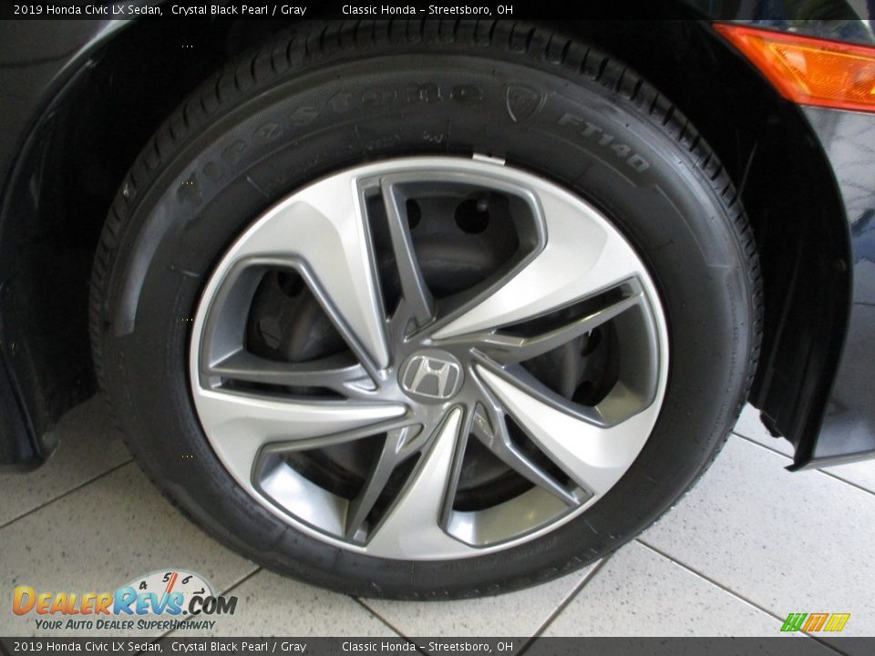 2019 Honda Civic LX Sedan Crystal Black Pearl / Gray Photo #5