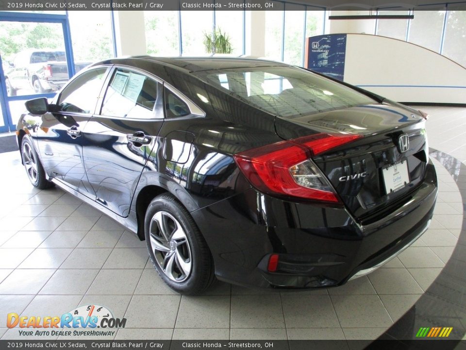 2019 Honda Civic LX Sedan Crystal Black Pearl / Gray Photo #9