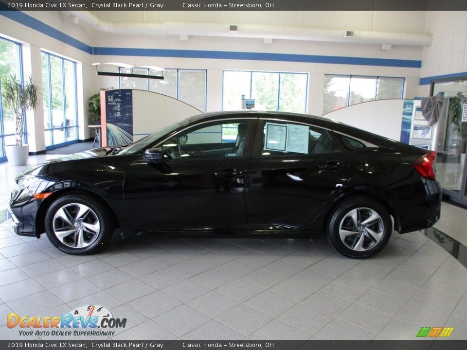 2019 Honda Civic LX Sedan Crystal Black Pearl / Gray Photo #10