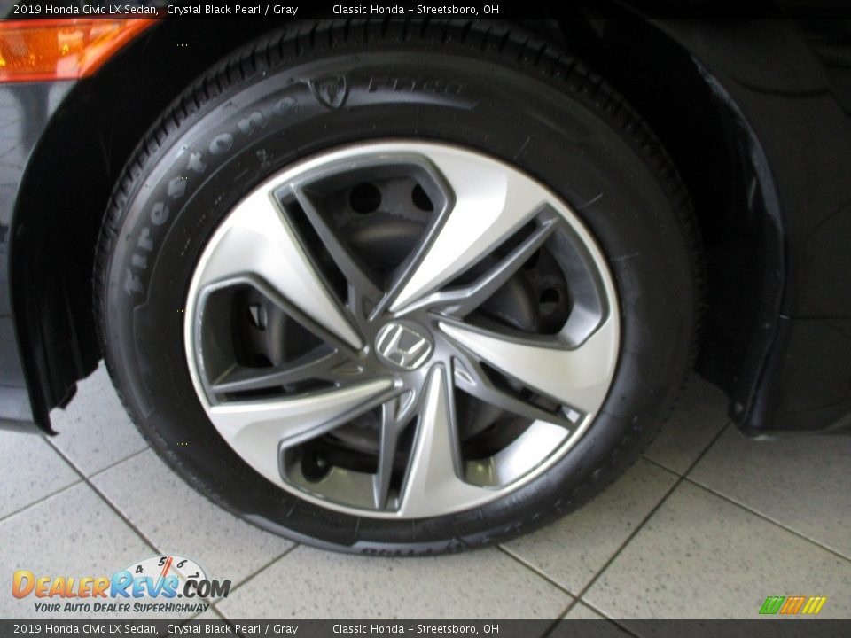 2019 Honda Civic LX Sedan Crystal Black Pearl / Gray Photo #12