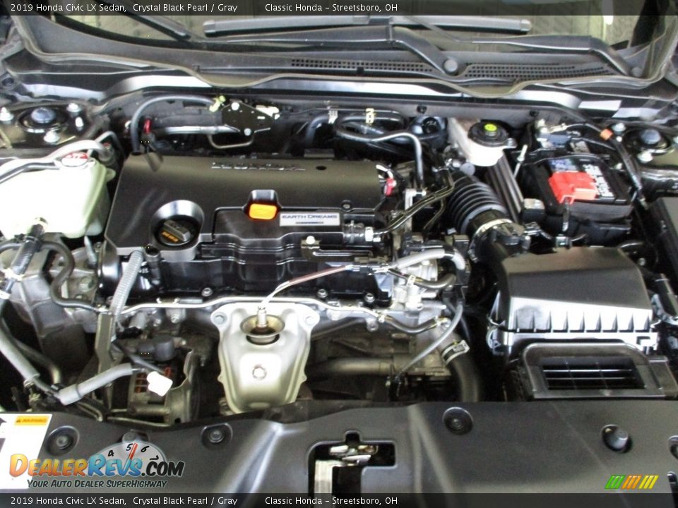 2019 Honda Civic LX Sedan Crystal Black Pearl / Gray Photo #13
