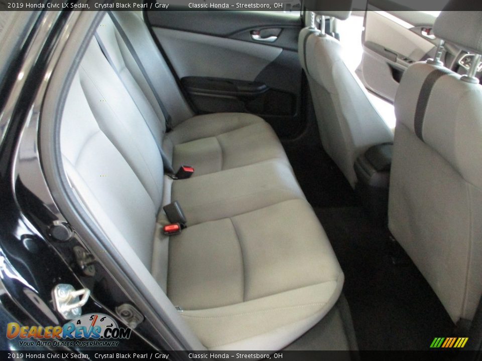2019 Honda Civic LX Sedan Crystal Black Pearl / Gray Photo #19
