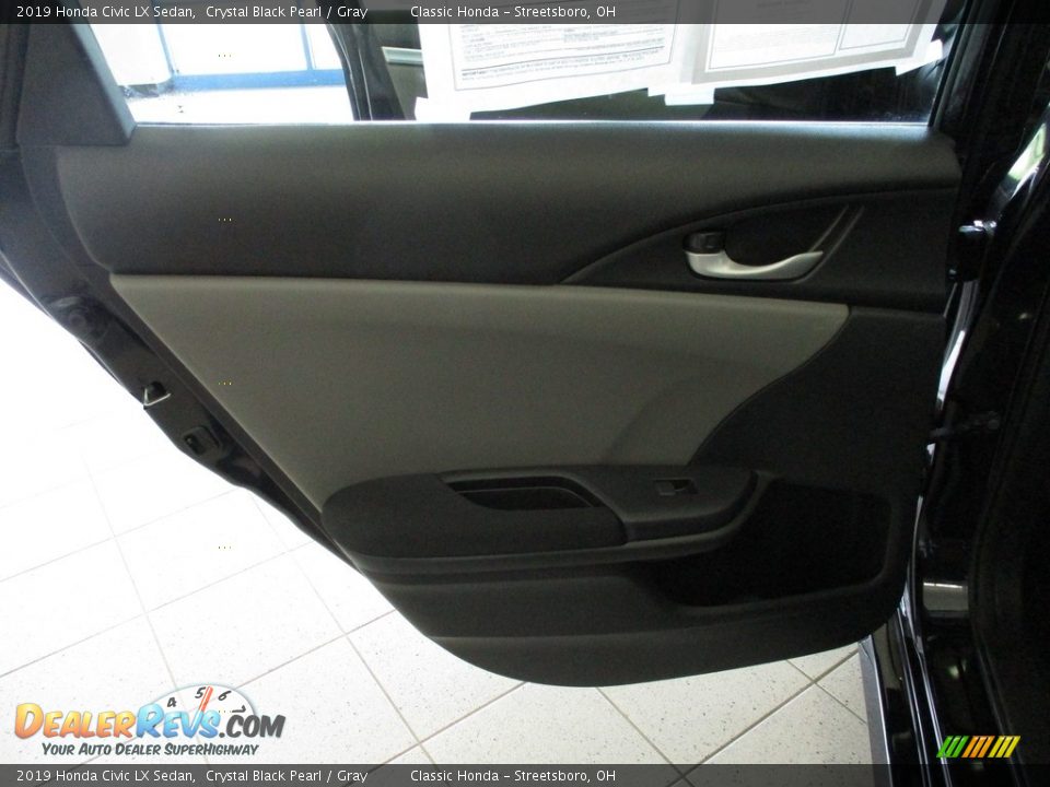 2019 Honda Civic LX Sedan Crystal Black Pearl / Gray Photo #22