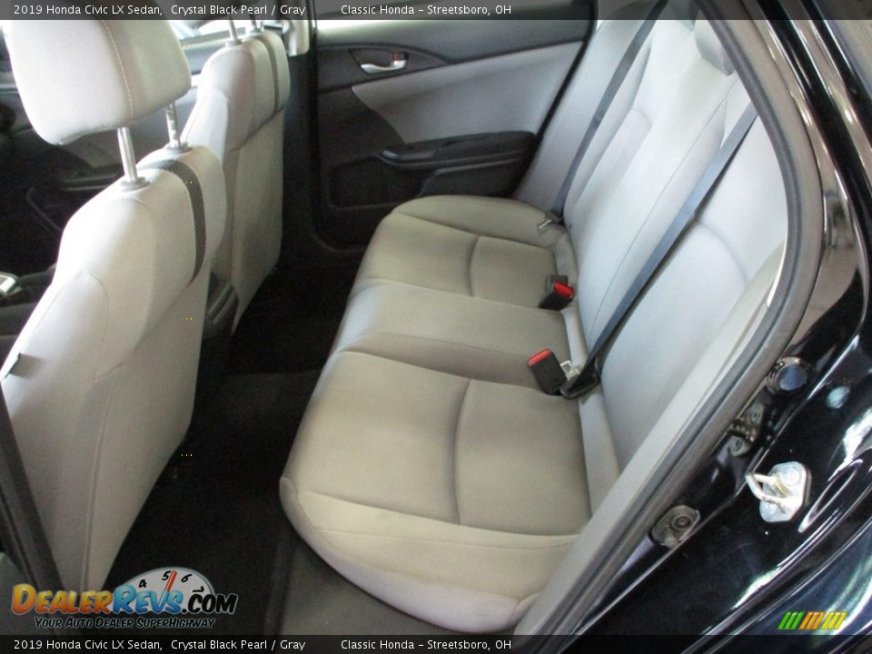 2019 Honda Civic LX Sedan Crystal Black Pearl / Gray Photo #24